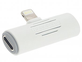 599 р. Переходник iPhone (5-) на jack 3.5 + зарядка белый BOROFONE BOROFONE bv7 white BOROFONE bv7 white  с доставкой в г. Кемерово. Увеличить фотографию 1