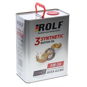 3 389 р. Масло моторное 3-SYNTHETIC A3/B4 5W30 синт.4л ROLF ROLF 322549 ROLF 322549  с доставкой в г. Кемерово. Увеличить фотографию 1