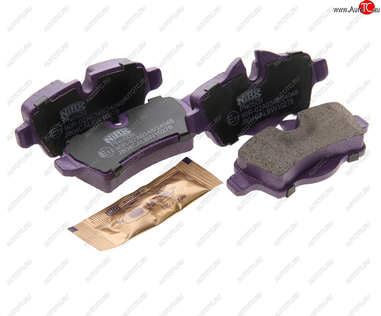 3 059 р. Колодки тормозные MINI Cooper (06-) задние (4шт.) NIBK NIBK pn0509 NIBK pn0509  с доставкой в г. Кемерово