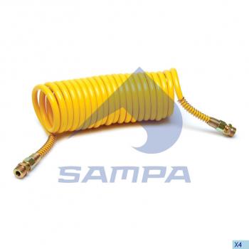 1 189 р. Шланг пневматический витой М22 L=7.5м (желтый) SAMPA SAMPA 095.180  с доставкой в г. Кемерово. Увеличить фотографию 1