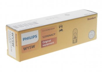 107 р. Лампа 12V WY5W T10W W2.1x9.5d PHILIPS PHILIPS 12396nacp  с доставкой в г. Кемерово. Увеличить фотографию 2