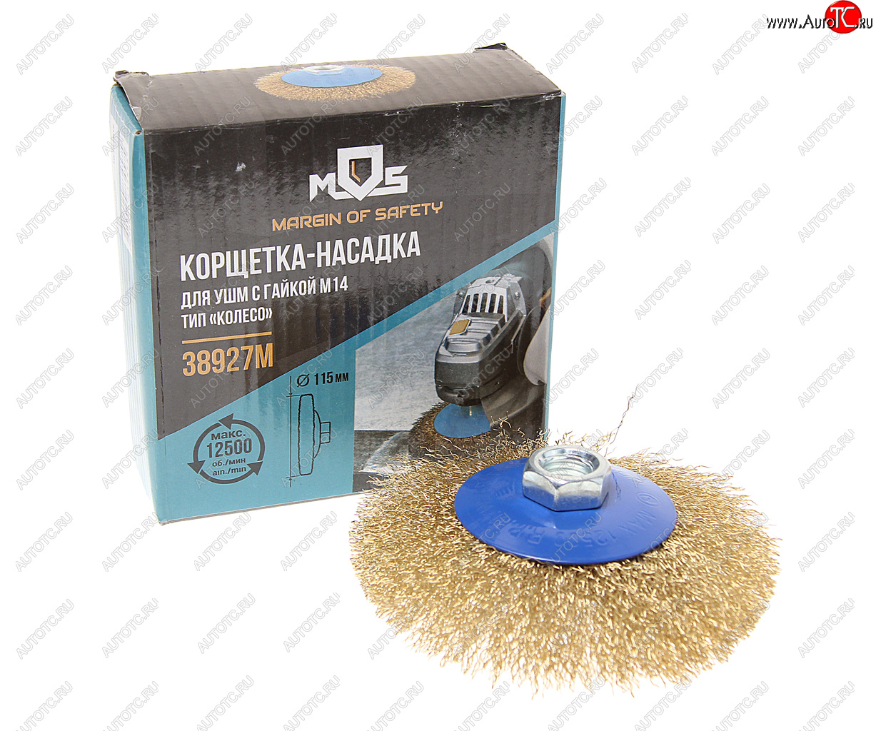295 р. Кордщетка для УШМ коническая 115мм витая латунь М14 CUTOP CUTOP 38927м  с доставкой в г. Кемерово