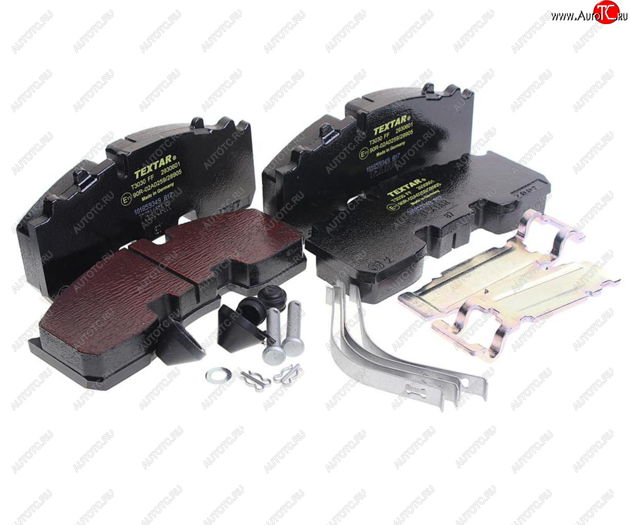 12 799 р. Колодки тормозные BPW дисковые (с выточкой под датчик АБС, KNORR SB3745) (211x93x30) (4шт.) TEXTAR TEXTAR 2930601  с доставкой в г. Кемерово