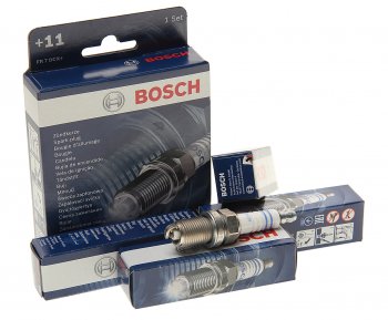999 р. Свеча зажигания ВАЗ-2112 BOSCH FR7DCX+ комплект BOSCH 0242235913  с доставкой в г. Кемерово. Увеличить фотографию 1