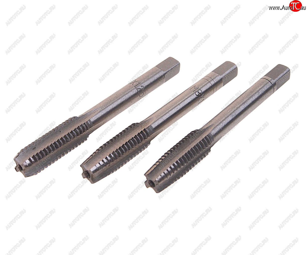 319 р. Метчик M08x1.25мм комплект 3шт. в пластиковом футляре ROCKFORCE ROCKFORCE rf-tap08125  с доставкой в г. Кемерово