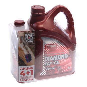3 989 р. Масло моторное DIAMOND ECP C3 5W30 синт.4+1л TEBOIL TEBOIL 3453876p  с доставкой в г. Кемерово. Увеличить фотографию 1