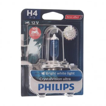 1 099 р. Лампа 12V H4 60/55W P43t-38 блистер (1шт.) Crystal Vision Ultra PHILIPS PHILIPS 12342cvubw PHILIPS 12342cvubw  с доставкой в г. Кемерово. Увеличить фотографию 1
