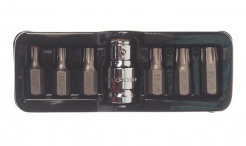 379 р. Набор бит 12 TORX T25-T55 с держателем 7 предметов в ложементе ROCKFORCE ROCKFORCE rf-4074  с доставкой в г. Кемерово. Увеличить фотографию 2