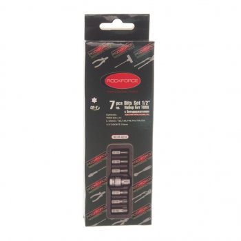 379 р. Набор бит 12 TORX T25-T55 с держателем 7 предметов в ложементе ROCKFORCE ROCKFORCE rf-4074  с доставкой в г. Кемерово. Увеличить фотографию 3