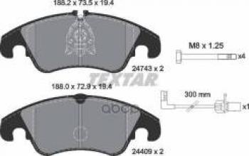 6 449 р. Колодки тормозные передние (4шт.) TEXTAR Audi A4 B8 рестайлинг (2011-2016)  с доставкой в г. Кемерово. Увеличить фотографию 1