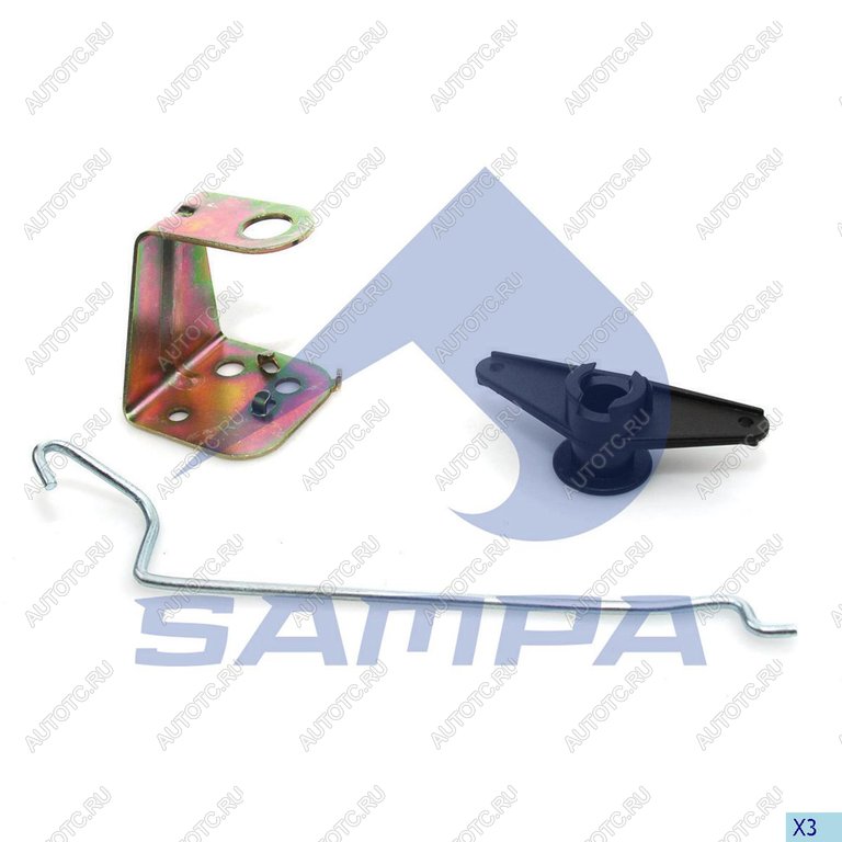819 р. Кронштейн SCANIA 4 series замка двери левой с тягой SAMPA SAMPA 043.181  с доставкой в г. Кемерово