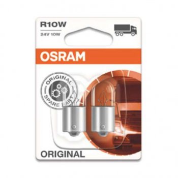 204 р. Лампа 24V R10W BA15s блистер (2шт.) OSRAM OSRAM 5637-02b  с доставкой в г. Кемерово. Увеличить фотографию 1