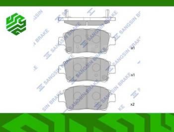 Колодки тормозные передние (4шт.) SANGSIN Toyota Celica T230 (1999-2006)