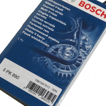 679 р. Ремень приводной поликлиновой 5PK890 BOSCH BOSCH 1987947913 BOSCH 1987947913  с доставкой в г. Кемерово. Увеличить фотографию 2