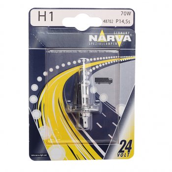 319 р. Лампа 24V H1 70W P14.5s блистер (1шт.) Standard NARVA NARVA 487024000  с доставкой в г. Кемерово. Увеличить фотографию 1