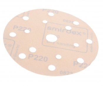 36 р. Круг абразивный на липучке P220 d=150 15 отв. SMIRDEX SMIRDEX 820415220  с доставкой в г. Кемерово. Увеличить фотографию 1
