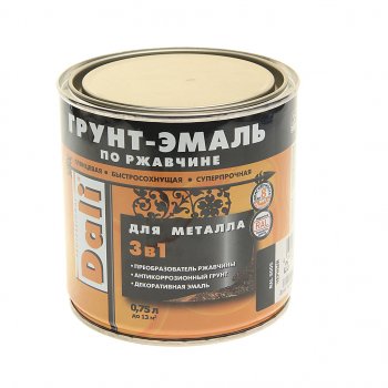 989 р. Грунт-эмаль по ржавчине черный RAL9005 0.75л DALI DALI 20412  с доставкой в г. Кемерово. Увеличить фотографию 1