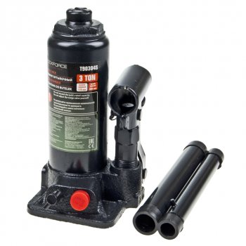 1 859 р. Домкрат бутылочный 3т 170-330мм с клапаном в кейсе ROCKFORCE ROCKFORCE rf-t90304s(ds)  с доставкой в г. Кемерово. Увеличить фотографию 1
