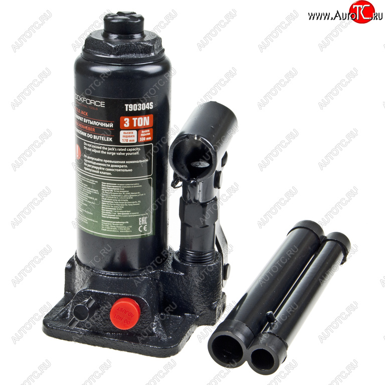 1 859 р. Домкрат бутылочный 3т 170-330мм с клапаном в кейсе ROCKFORCE ROCKFORCE rf-t90304s(ds)  с доставкой в г. Кемерово