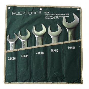 6 699 р. Набор ключей рожковых 32-55мм 5 предметов на полотне ROCKFORCE ROCKFORCE rf-5052p  с доставкой в г. Кемерово. Увеличить фотографию 1