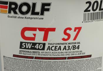 12 999 р. Масло моторное GT A3B4 5W40 синт.20л ROLF ROLF 322456  с доставкой в г. Кемерово. Увеличить фотографию 3