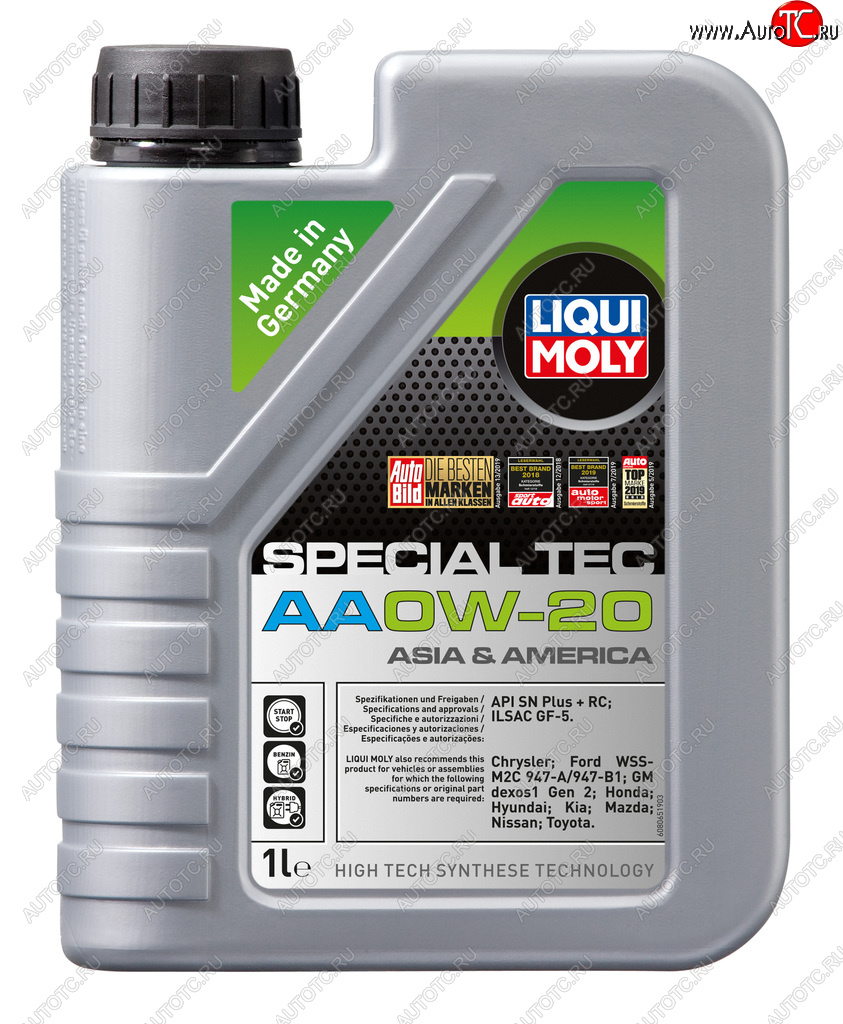 1 899 р. Масло моторное SPECIAL TEC AA SN ILSAC GF-5 0W20 синт.1л LIQUI MOLY LIQUI MOLY 6738  с доставкой в г. Кемерово
