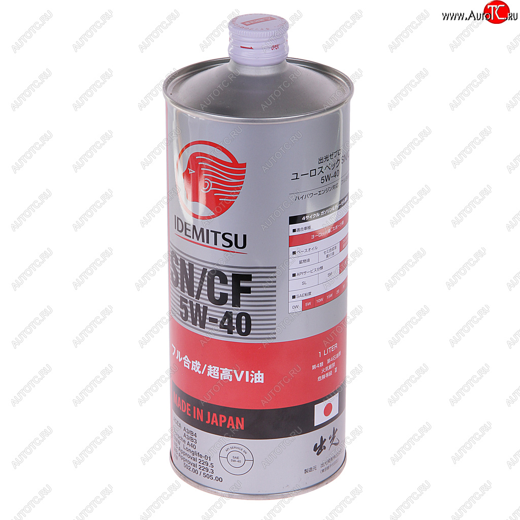 2 199 р. Масло моторное ZEPRO EURO SPEC F-S 1849-001 5W40 синт.1л IDEMITSU IDEMITSU 1849-001  с доставкой в г. Кемерово