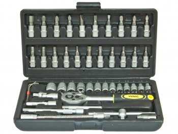 799 р. Набор головок торцевых и бит-головок 14 46 предметов WMC TOOLS WMC TOOLS wmc-2462-5  с доставкой в г. Кемерово. Увеличить фотографию 1