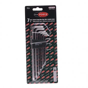 519 р. Набор ключей TORX T10Н-Т40H Г-образных экстрадлинных 7 предметов с держателем ROCKFORCE ROCKFORCE rf-5071txl  с доставкой в г. Кемерово. Увеличить фотографию 1