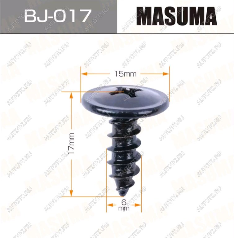 215 р. Саморез 6x17мм набор 10шт. MASUMA MASUMA bj-017  с доставкой в г. Кемерово