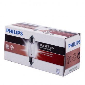 92 р. Лампа 24V C10W SV8.5-8 43мм PHILIPS PHILIPS 13866cp  с доставкой в г. Кемерово. Увеличить фотографию 1