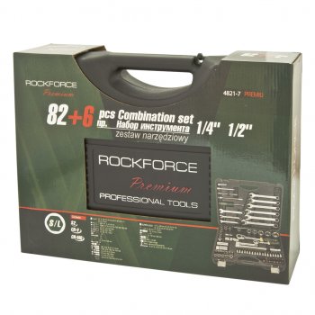 10 549 р. Набор инструментов 82 предмета+6 предметов слесарно-монтажный 14,12 ROCKFORCE ROCKFORCE rf-4821-7-premium  с доставкой в г. Кемерово. Увеличить фотографию 3