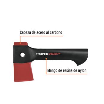 2 299 р. Топор 0.45кг туристический фибергласовая ручка в чехле TRUPER TRUPER 101769  с доставкой в г. Кемерово. Увеличить фотографию 3