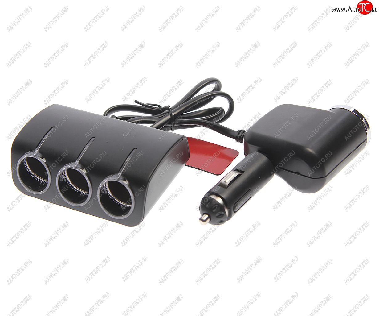 599 р. Разветвитель прикуривателя 4-х гнездовой 12-24V 1USB OLESSON OLESSON no.1528  с доставкой в г. Кемерово