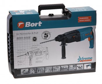 8 749 р. Перфоратор 920Вт 3.5Дж (кейс, набор буров) BORT BORT (Китай) bhd-920х  с доставкой в г. Кемерово. Увеличить фотографию 5