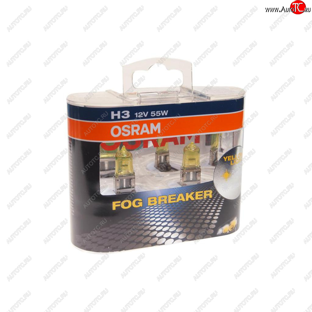1 689 р. Лампа 12V H3 55W PK22s бокс (2шт.) Fog Breaker OSRAM OSRAM 62151fbr-hcb  с доставкой в г. Кемерово