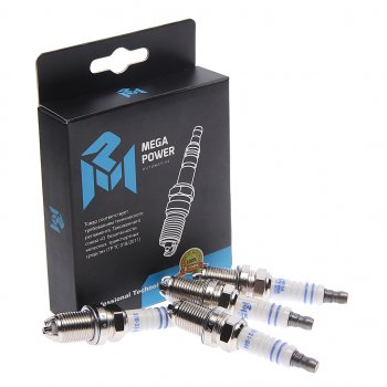 759 р. Свеча зажигания VW Bora,Golf 4,5,6,Passat B3,B5,B6 (1.41.61.8) AUDI A3 SEAT SKODA (4шт.) MEGAPOWER MEGAPOWER 370-31-121  с доставкой в г. Кемерово. Увеличить фотографию 3
