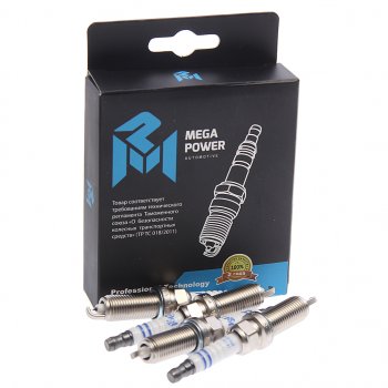 1 499 р. Свеча зажигания MAZDA 6 (12-) (4шт.) MEGAPOWER MEGAPOWER 370-31-108  с доставкой в г. Кемерово. Увеличить фотографию 2