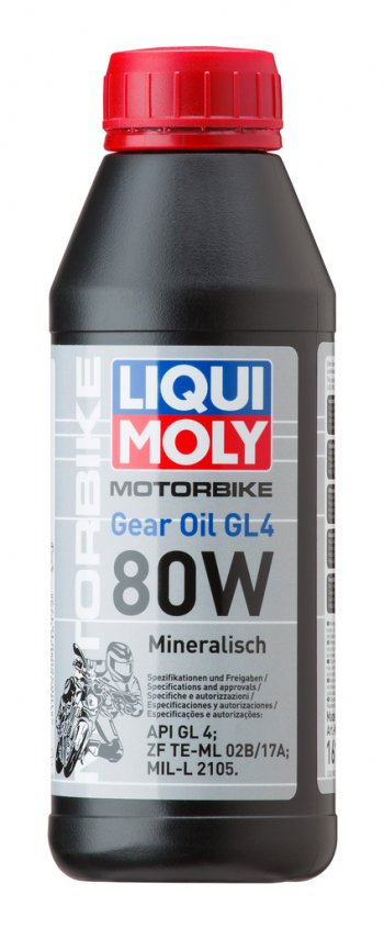 739 р. Масло трансмиссионное RACING GEAR OIL мото GL-4 80W мин.0.5л LIQUI MOLY LIQUI MOLY 1617  с доставкой в г. Кемерово. Увеличить фотографию 1