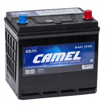 8 549 р. Аккумулятор CAMEL Asia 68Ач обратная полярность CAMEL 6ст68(0) 80d23l  с доставкой в г. Кемерово. Увеличить фотографию 1
