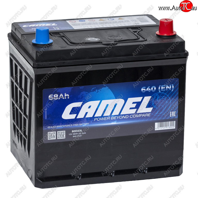 8 549 р. Аккумулятор CAMEL Asia 68Ач обратная полярность CAMEL 6ст68(0) 80d23l  с доставкой в г. Кемерово