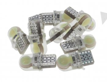 26 р. Лампа светодиодная 12V W5W T10 W2.1x9.5d 6000K COB в силиконе White MEGA ELECTRIC MEGA ELECTRIC 70214  с доставкой в г. Кемерово. Увеличить фотографию 1