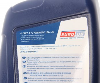 1 579 р. Масло моторное для 4-х тактных двигателей MOTO 4TZ Premium 10W40 синт.1л EUROLUB EUROLUB 313001  с доставкой в г. Кемерово. Увеличить фотографию 2