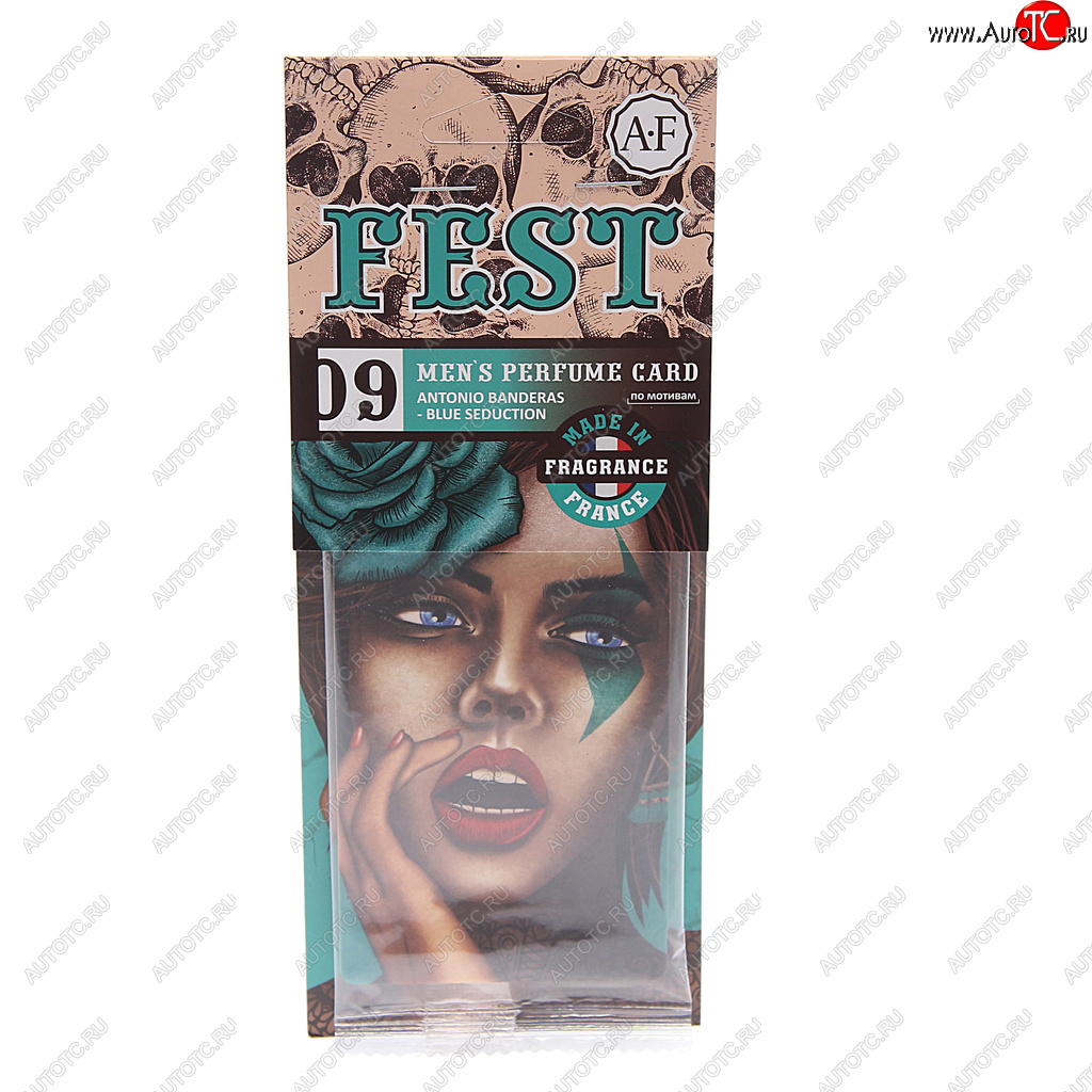 111 р. Ароматизатор подвесной пластина (Antonio Banderas-Blue seduction) Fest AURA FRESH AURA FRESH 23432  с доставкой в г. Кемерово