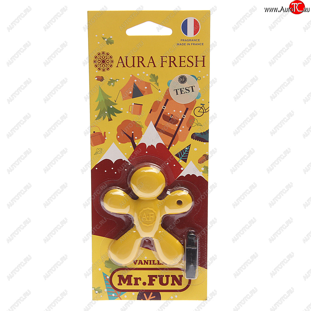 208 р. Ароматизатор на дефлектор полимерный (vanilla) 23г Mr.Fun AURA FRESH AURA FRESH 23180  с доставкой в г. Кемерово