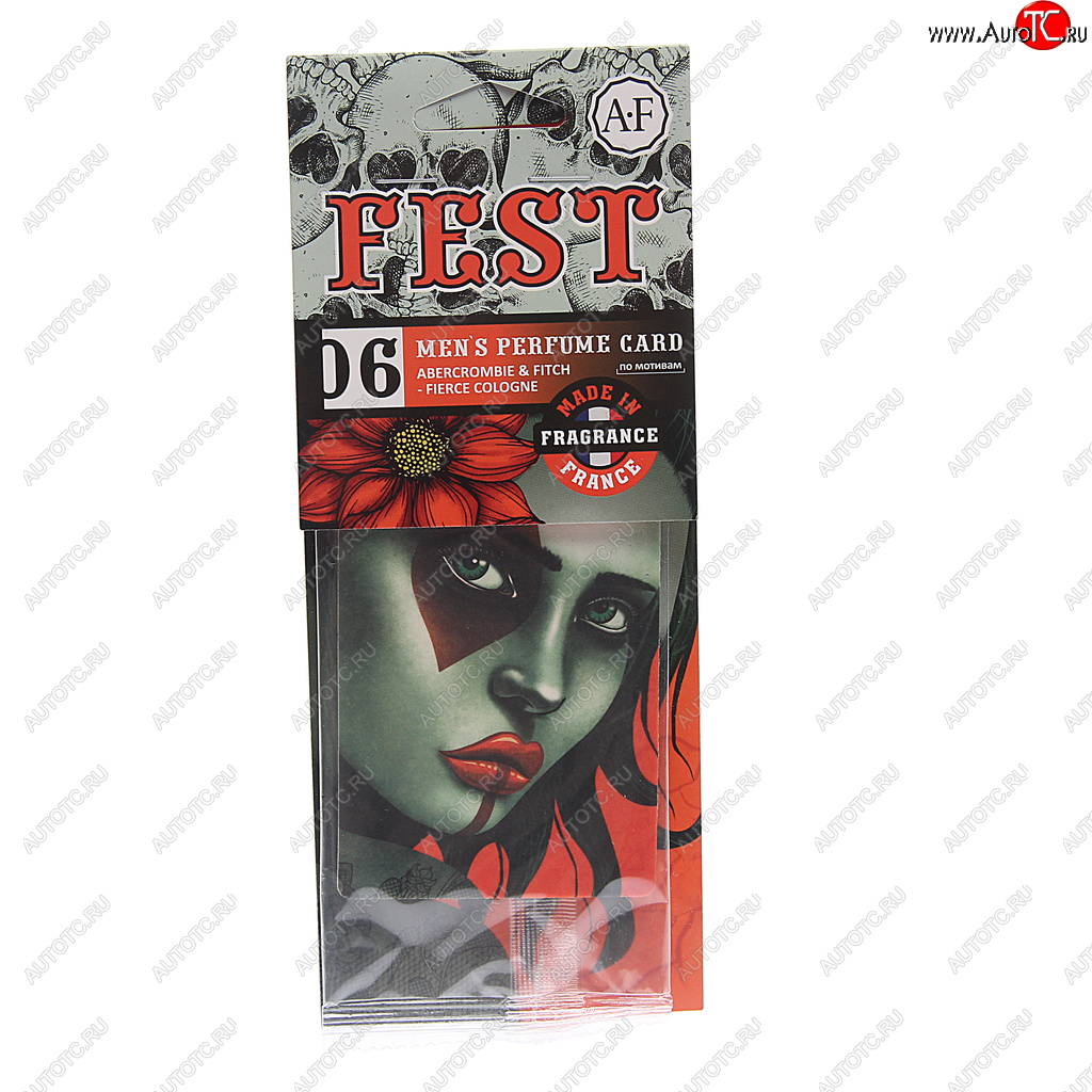 113 р. Ароматизатор подвесной пластина (Abercrombie & Fitch-Fierce Cologne) Fest AURA FRESH AURA FRESH 23426  с доставкой в г. Кемерово