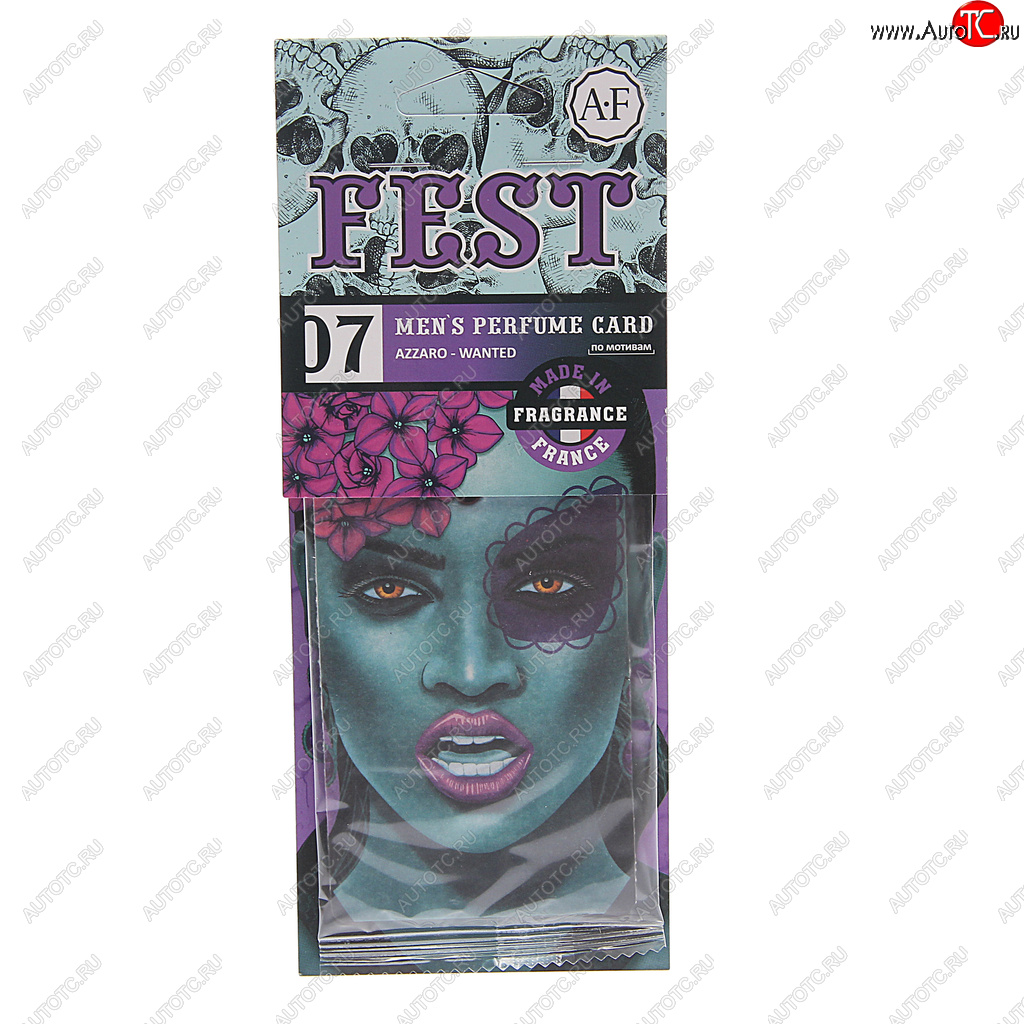 111 р. Ароматизатор подвесной пластина (Azzaro-Wanted) Fest AURA FRESH AURA FRESH 23428  с доставкой в г. Кемерово
