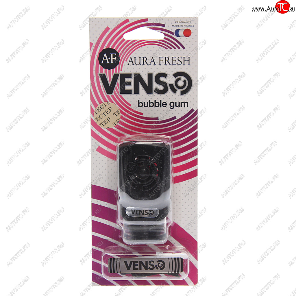 296 р. Ароматизатор на дефлектор жидкостный (bubble gum) 6мл Venso AURA FRESH AURA FRESH 23328  с доставкой в г. Кемерово