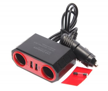 339 р. Разветвитель прикуривателя 2-х гнездовой 12-24V 2USB OLESSON OLESSON no.sk-807  с доставкой в г. Кемерово. Увеличить фотографию 2