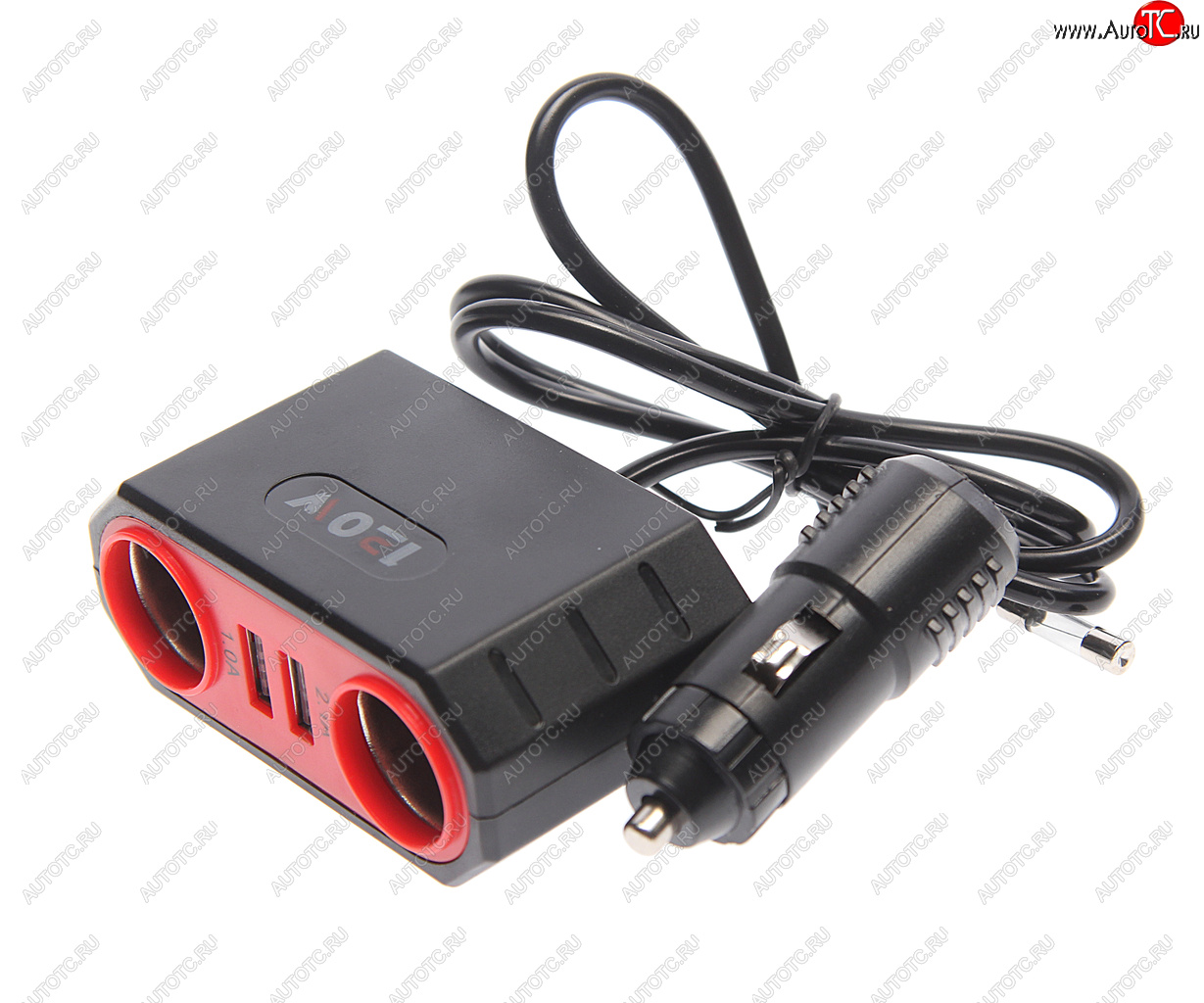 339 р. Разветвитель прикуривателя 2-х гнездовой 12-24V 2USB OLESSON OLESSON no.sk-807  с доставкой в г. Кемерово